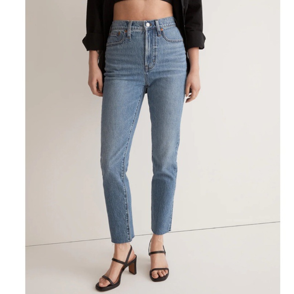 New Madewell The Perfect Vintage Jean Earlside Wash Raw-Hem Size 25‎ Minimalist